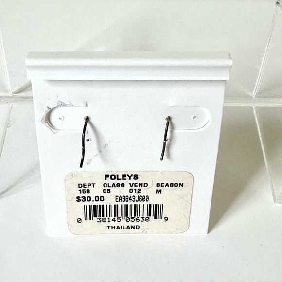 STERLING SILVER, Pink & Rhinestone Butterfly Earrings NWT! - Picture 3 of 4